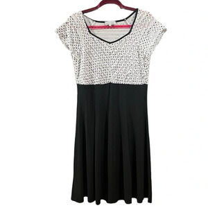 Black and white polka dot size medium dress by Marie Claire